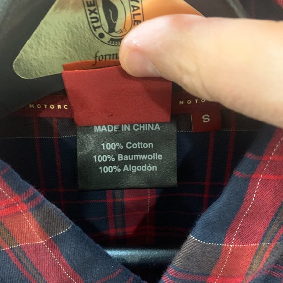 Indian Motorcycle plaid button down shirt with pearl snaps Size Small - Picture 4 of 12